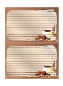 Cinnamon Coffee Brown Recipe Card 4x6