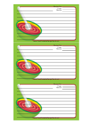 Mixing Bowl Green Recipe Card Template
