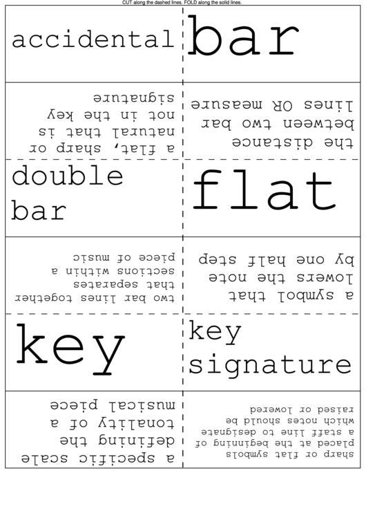 Music Terms Flash Cards Printable pdf
