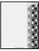 Black Squares Recipe Card 8x10