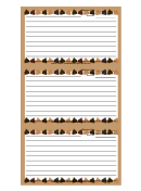 Brown Chocolate Chips Recipe Card Template