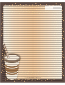 Brown Paper Cup Recipe Card 8x10