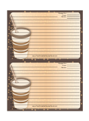 Brown Paper Cup Recipe Card