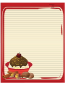 Chocolate Sundae Red Recipe Card 8x10