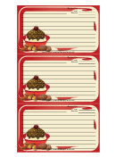 Chocolate Sundae Red Recipe Card Template