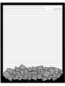 Black White Squares Recipe Card 8x10