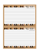 Brown Chocolate Chips Recipe Card 4x6 Template