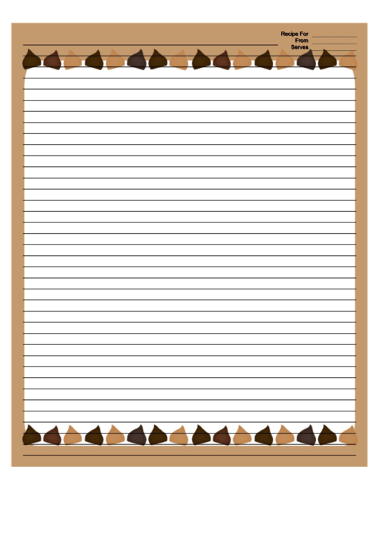Brown Chocolate Chips Recipe Card 8x10 Printable pdf