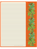 Orange Herbs Recipe Card 8x10