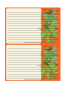 Orange Herbs Recipe Card 4x6