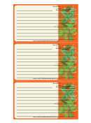 Orange Herbs Recipe Card Template