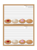 Cookies Brown Recipe Card Template 4x6