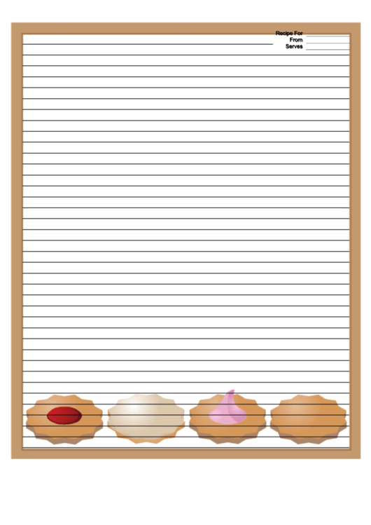 Cookies Brown Recipe Card 8x10 Printable pdf