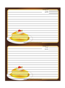 Brown Cheesecake Recipe Card 4x6