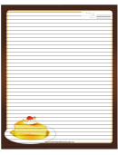 Brown Cheesecake Recipe Card 8x10