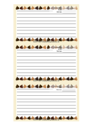 Yellow Chocolate Chips Recipe Card Template