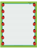 Green Ladybugs Recipe Card 8x10