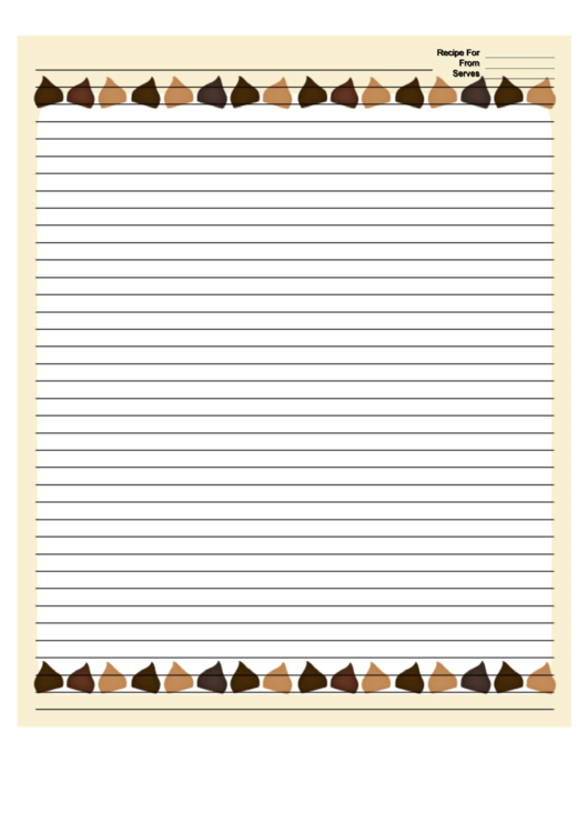 Yellow Chocolate Chips Recipe Card 8x10 Printable pdf
