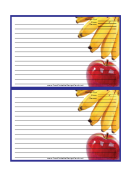 Apple Bananas Blue Recipe Card 4x6