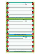 Green Ladybugs Recipe Card Template