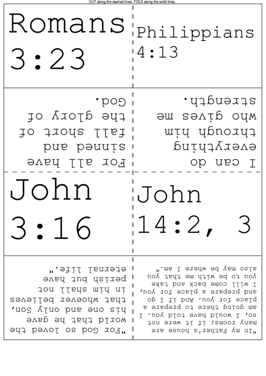 Bible Verses To Memorize Flash Cards Printable pdf