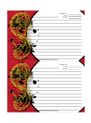 Red Chinese Food Recipe Card Template