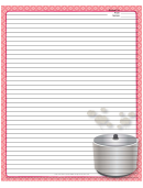Pot Pink Recipe Card 8x10