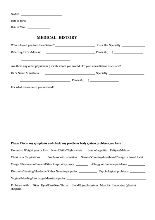 Palo Alto Medical Foundation Gynecologic Oncology Health History Form Printable pdf