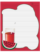 Watermelon Drink Recipe Card 8x10