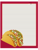 Tacos Recipe Card 8x10