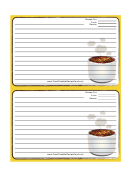Tasty Yellow Recipe Card 4x6