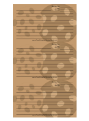 Chocolate Chip Cookies Brown Recipe Card Template