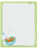 Baby Food Recipe Card 8x10