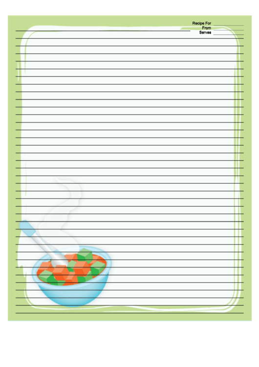 Baby Food Recipe Card 8x10 Printable pdf