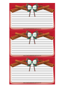 Holiday Bow Red Recipe Card Template