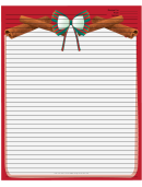 Holiday Bow Red Recipe Card 8x10