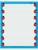 Blue Ladybugs Recipe Card 8x10
