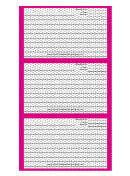 Pink Dots Recipe Card Template