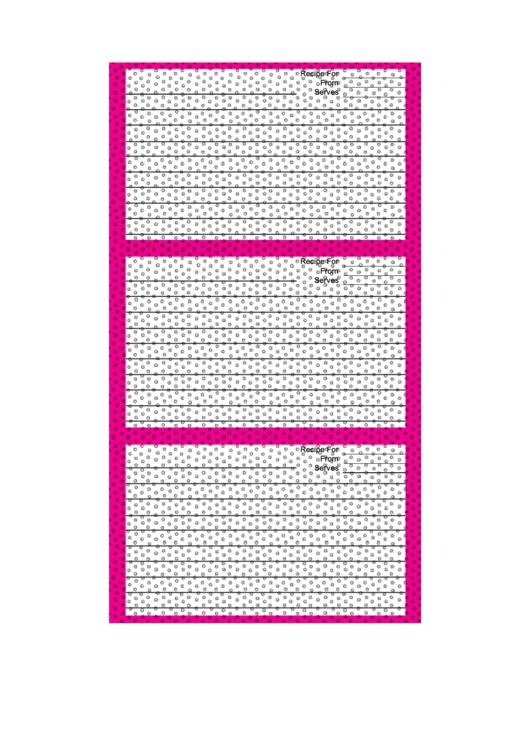 Pink Dots Recipe Card Template Printable pdf