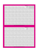 Pink Dots Recipe Card 4x6