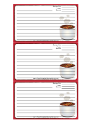 Tasty Red Recipe Card Template