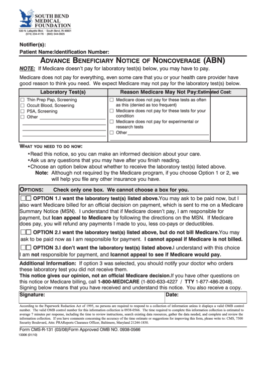 advance-beneficiary-notice-of-noncoverage-abn-form-cms-r-131-update