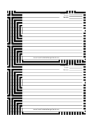 Black White Geometric Recipe Card 4x6