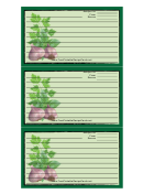 Garlic Green Recipe Card Template