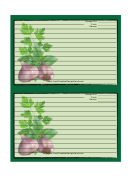 Garlic Green Recipe Card 4x6