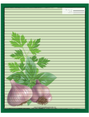 Garlic Green Recipe Card 8x10