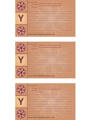 Alphabet - Y 3x5 - Lined Recipe Card Template