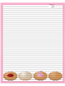 Cookies Pink Recipe Card 8x10