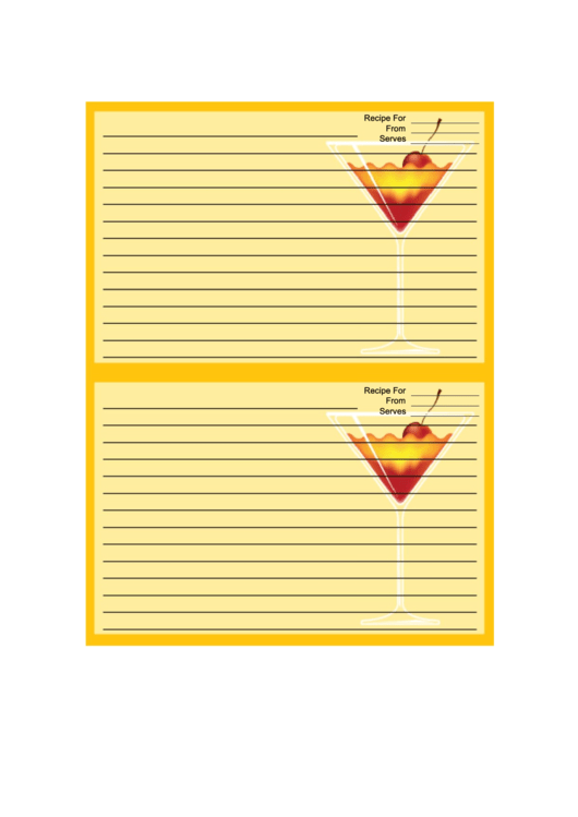 Cherry Martini Recipe Card 4x6 Printable pdf