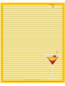Cherry Martini Recipe Card 8x10